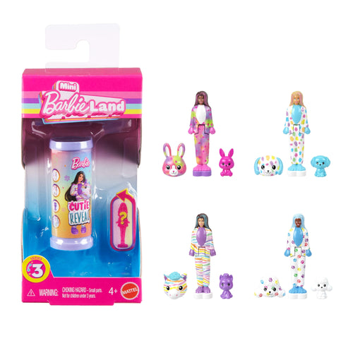 Barbie Mini Barbie Land Color Reveal Mermaid Dolls, 1.5-Inch Doll With Surprise Water Reveal , Series 3, Barbie product photograph published by Mattel