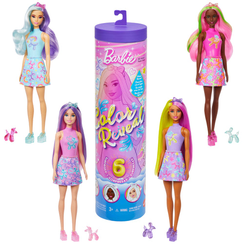 Barbie Color Reveal Balloon Animals Series Doll & Accessories With 6 Surprises, Barbie product photograph published by Mattel