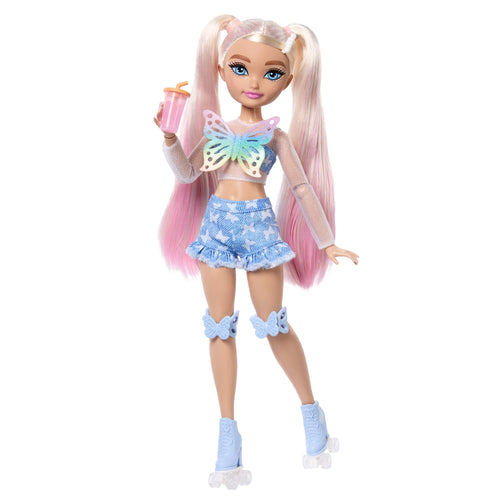 Dream Besties Barbie “Malibu” Roller Skating Fashion Doll With 9 Makeup Themed Accessories, Barbie product photograph published by Mattel