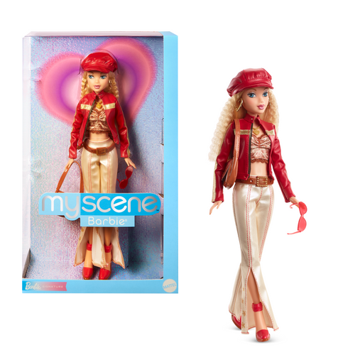 Barbie Signature My Scene Collector Barbie Doll in Y2K-Inspired Outfit With Premium Accessories, Barbie product photograph published by Mattel