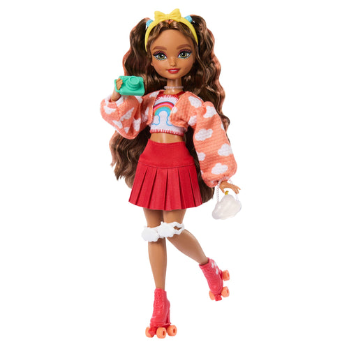 Dream Besties Barbie Teresa Roller Skating Fashion Doll With 9 Video Game Themed Accessories, Barbie product photograph published by Mattel