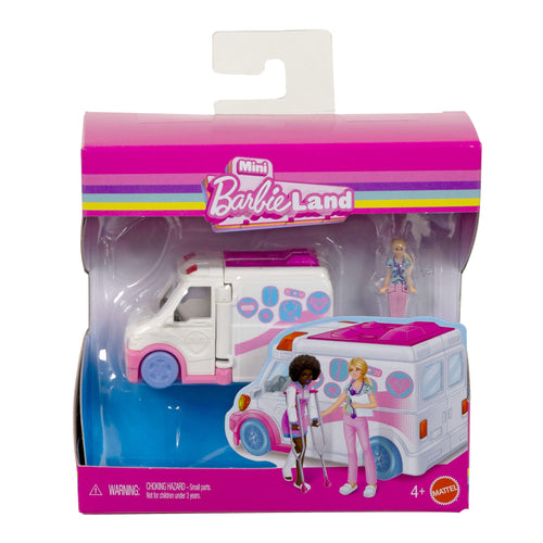 Barbie Mini Barbie Land Doll & Vehicle Set Assortment, 1.5-Inch Dolls & Iconic Toy Vehicles, Barbie product photograph published by Mattel
