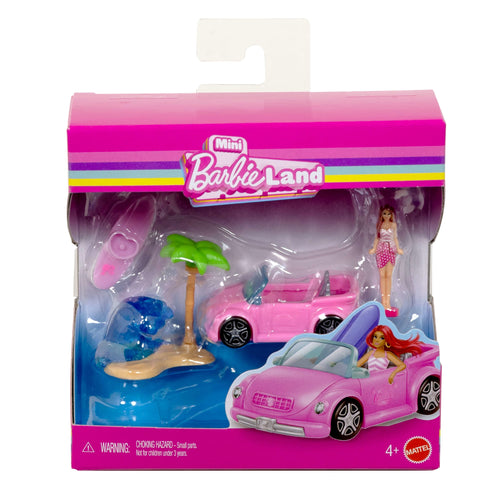 Barbie Mini Barbie Land Doll & Vehicle Set Assortment, 1.5-Inch Dolls & Iconic Toy Vehicles, Barbie product photograph published by Mattel