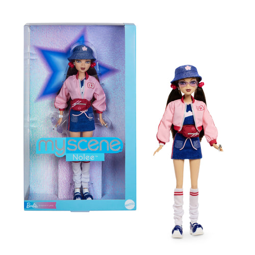Barbie Signature My Scene Nolee Collector Doll in Y2K-Inspired Outfit With Premium Accessories, Barbie product photograph published by Mattel