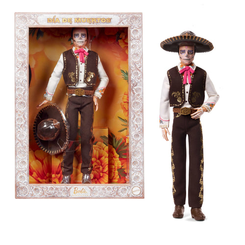 Barbie Signature Día De Muertos 2025 Collectible Ken Doll in Suit And Sombrero, Barbie product photograph published by Mattel