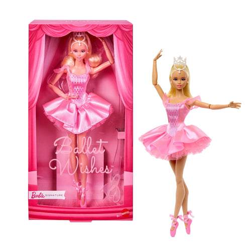 Barbie Signature Ballet Wishes Doll, Collectible Fashion Doll in Satiny, Pink Tutu, Barbie product photograph published by Mattel