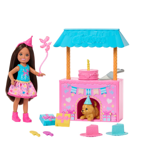 Barbie Family & Friends Club Chelsea Surprise Birthday Party Playset With Small Doll & 10+ Accessories, Barbie product photograph published by Mattel