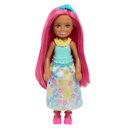Barbie Chelsea Royal Small Doll With Pink Hair, Removable Skirt, Shoes & Hair Accessory, 6-Inch, Barbie product photograph published by Mattel