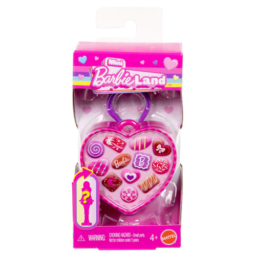 Barbie Mini Barbie Land Valentines Day Themed Dolls Collection, One 1.5-Inch Doll in “Box Of Chocolates” Container, Barbie product photograph published by Mattel