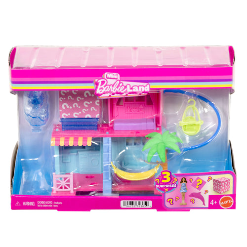 Barbie Mini Barbie Land Doll & Beach House Set, With 1.5-Inch Doll, Furniture & Accessories, Barbie product photograph published by Mattel