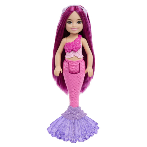 Barbie Chelsea Mermaid Small Doll With Pink Hair & Removable Hair Accessory, 6-Inch Toy, Barbie product photograph published by Mattel
