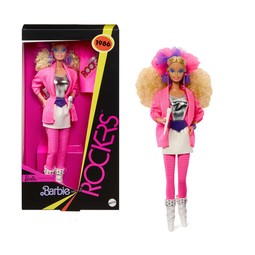 Barbie Signature Barbie And The Rockers Collectible Repro Barbie Doll, 40th Anniversary Of 1986 Line, Barbie product photograph published by Mattel