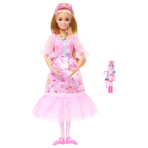 Barbie in The Nutcracker Clara Ballerina Doll With Articulated Ankles, Includes Toy Nutcracker, Barbie product photograph published by Mattel