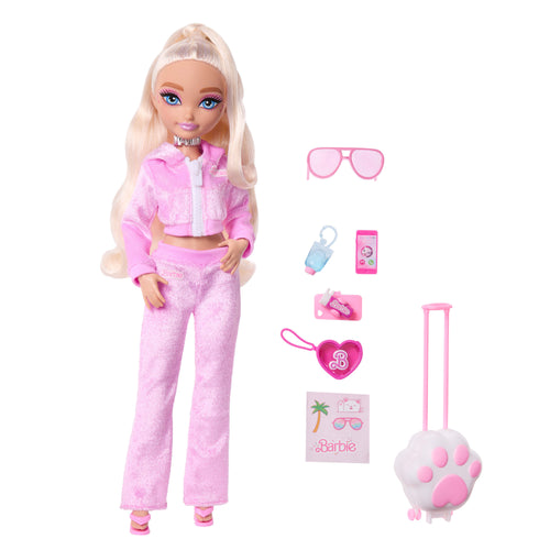 Barbie Dream Besties Weekend Getaway Malibu Fashion Doll With 7 Travel Themed Accessories, Barbie product photograph published by Mattel