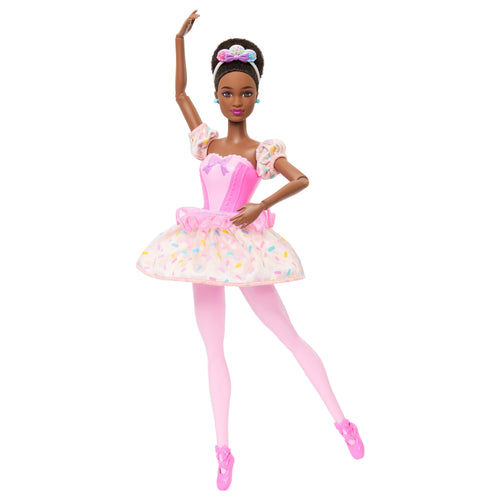 Barbie in The Nutcracker Land Of Sweets Ballerina Nikki Doll With Black Hair With Tutu And Candy Themed Accessories, Barbie product photograph published by Mattel