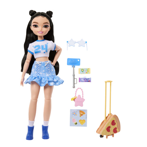 Barbie Dream Besties Weekend Getaway Renee Fashion Doll With 7 Travel Themed Accessories, Barbie product photograph published by Mattel