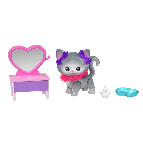 Barbiedream Squad Pet Kitty And Vanity With Color-Changing Accessories, Barbie product photograph published by Mattel