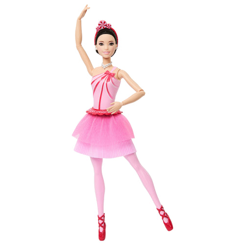 Barbie in The Nutcracker Land Of Sweets Ballerina Renee Doll With Brown Hair, Tutu And Candy Themed Accessories, Barbie product photograph published by Mattel