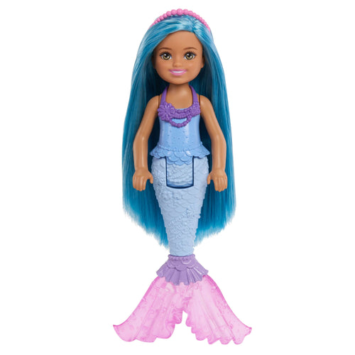Barbie Chelsea Mermaid Small Doll With Blue Hair & Removable Hair Accessory, 6-Inch Toy, Barbie product photograph published by Mattel