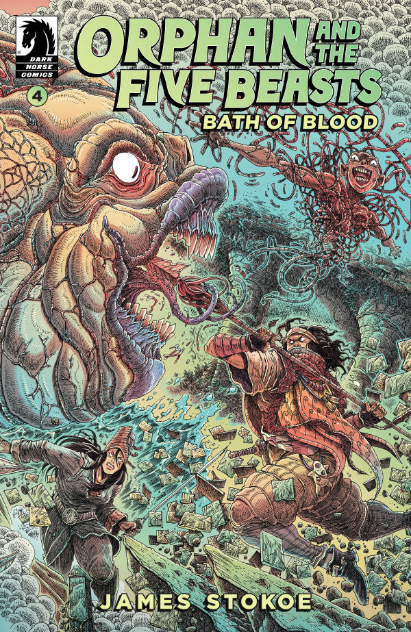 Cover of Orphan and the Five Beasts: Bath of Blood #4, published by Dark Horse