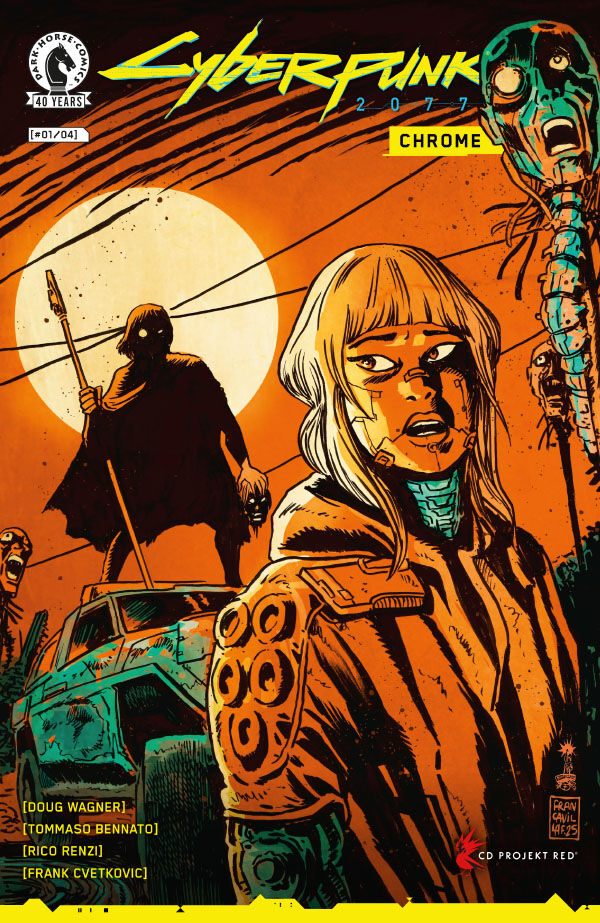 Cover of Cyberpunk 2077: Chrome #1 (Francesco Francavilla Variant Cover), published by Dark Horse