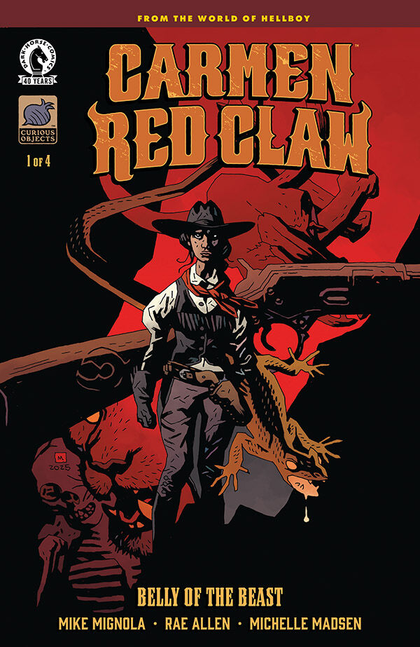 Cover of Carmen Red Claw: Belly of the Beast #1 (Mike Mignola Variant Cover), published by Dark Horse