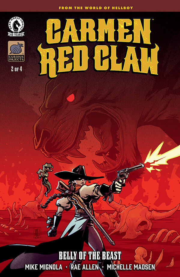 Cover of Carmen Red Claw: Belly of the Beast #2 (Jake Parker Variant Cover), published by Dark Horse