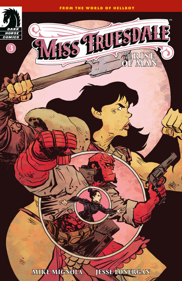 Cover of Miss Truesdale and the Rise of Man #3, published by Dark Horse