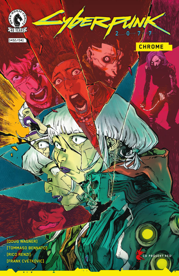 Cover of Cyberpunk 2077: Chrome #2, published by Dark Horse