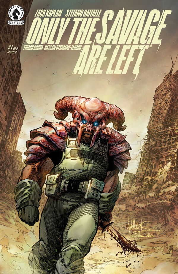 Cover of Only the Savage Are Left #1 (Todd Beats Variant Cover), published by Dark Horse