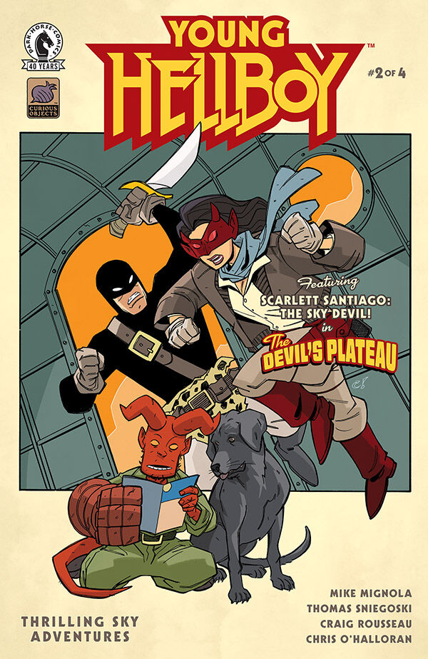 Cover of Young Hellboy: Thrilling Sky Adventures #2, published by Dark Horse