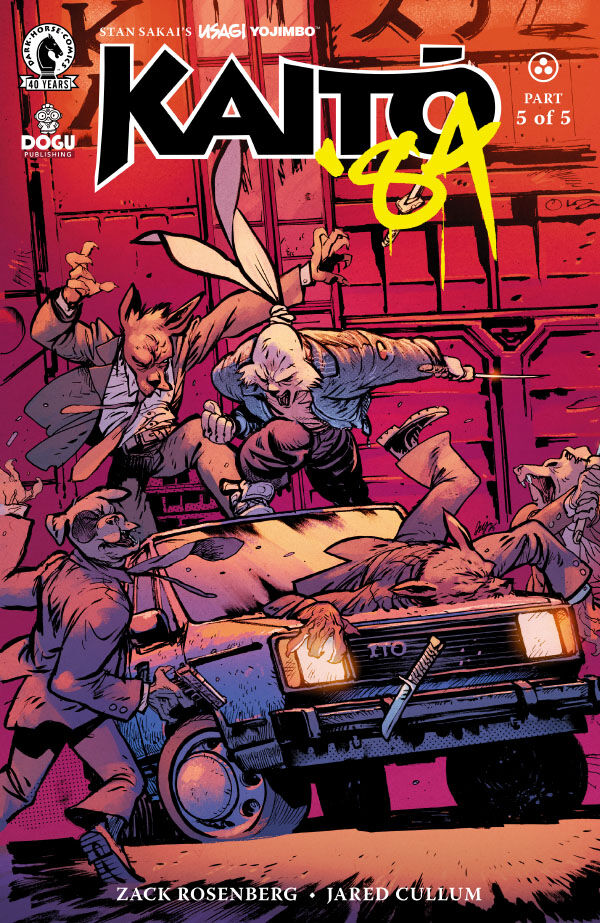 Cover of Usagi Yojimbo: Kaitō '84 #5 (Daniel Warren Johnson Variant Cover), published by Dark Horse