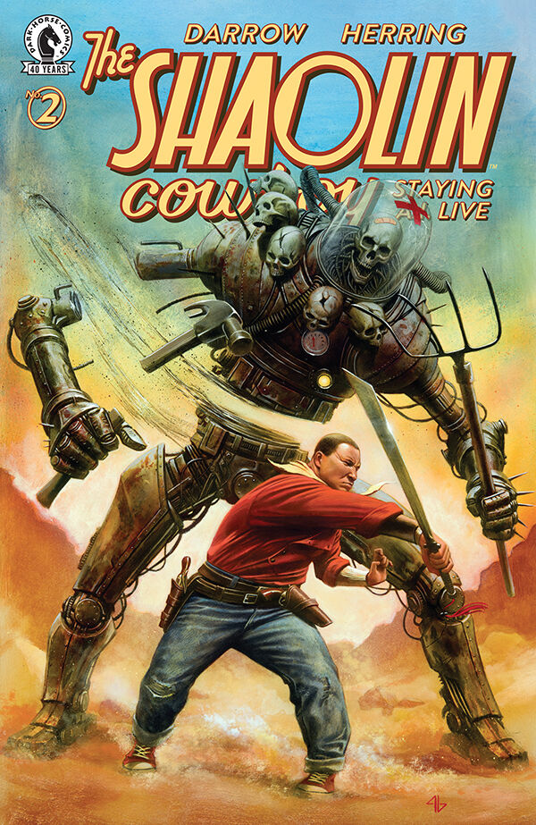 Cover of Shaolin Cowboy: Staying A.I.Live #2 (Adi Granov Variant Cover), published by Dark Horse