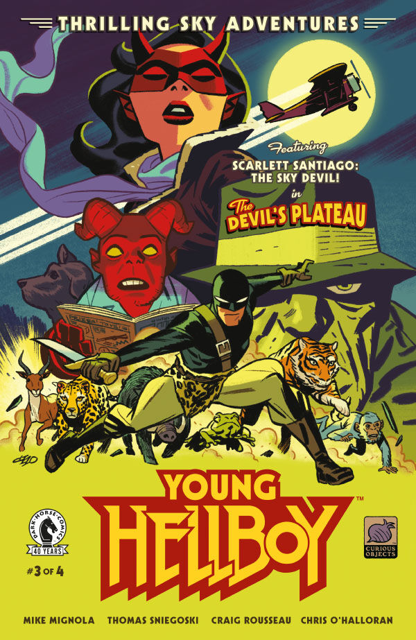 Cover of Young Hellboy: Thrilling Sky Adventures #3 (Michael Cho Variant Cover), published by Dark Horse