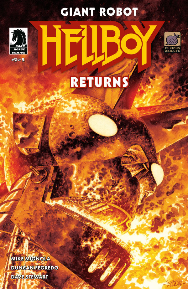 Cover of Giant Robot Hellboy Returns #2, published by Dark Horse