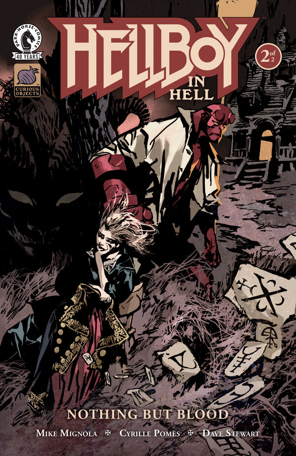 Cover of Hellboy in Hell: Nothing But Blood #2 (Marc Riou Variant Cover), published by Dark Horse