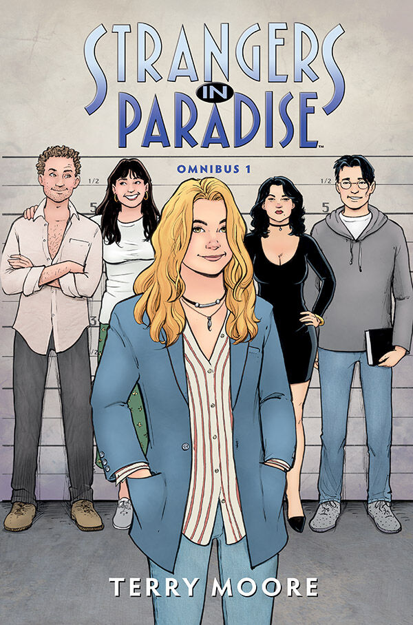 Cover of Strangers in Paradise Omnibus Volume 1 HC, published by Dark Horse