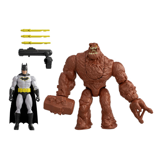 DC Premier Batman vs Clayface Pack, 6.5 Inch Super Hero And Villian With Blaster & Hammer Arm, DC product photograph published by Mattel