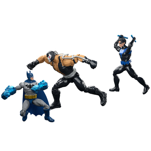 DC Premier Batman & Nightwing vs. Bane 3-Pack Action Figure, DC product photograph published by Mattel Creations
