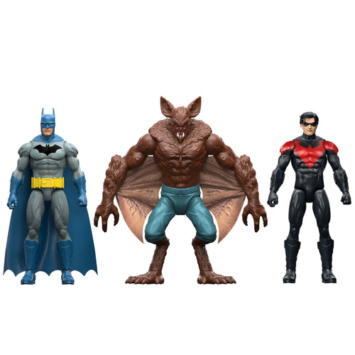 DC Premier Batman & Nightwing Vs Villain Man-Bat 3-Pack Action Figures, DC product photograph published by Mattel Creations