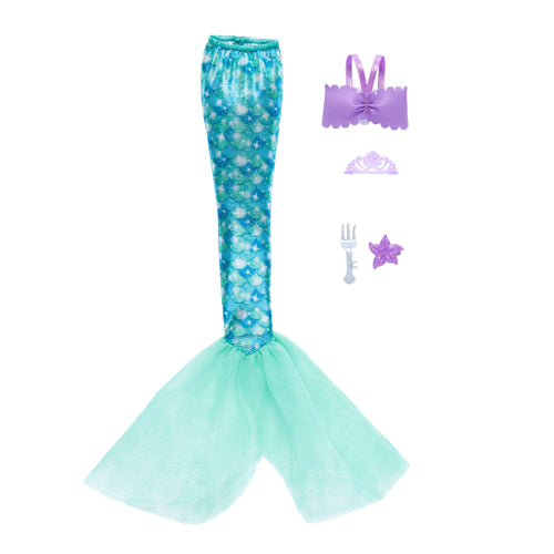 Disney Princess Enchanted Stories Ariel Clothing, Mermaid Fashion & Accessories, Inspired By Movie, Disney product photograph published by Mattel