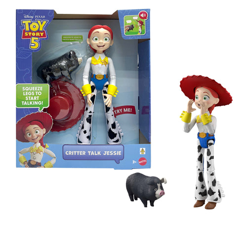 Disney And Pixar Toy Story 5 Critter Talk Jessie, 12 Inch Action Figure Toy & Jd Pig, 35 Sounds, Disney product photograph published by Mattel