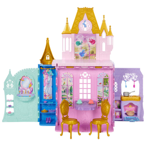 Disney Princess Close & Carry Foldable Castle Playset With 5 Play Areas & 20 Accessories, Disney product photograph published by Mattel