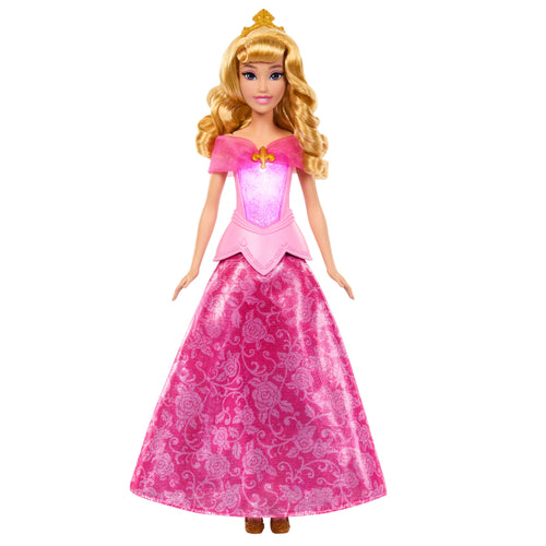 Disney Princess Pink To Blue Dress Aurora Fashion Doll With Transforming Dress & Lights, Disney product photograph published by Mattel
