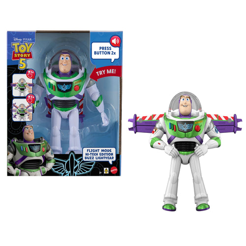 Disney And Pixar Toy Story 12” Scale Flight Mode Hi-Tech Edition Buzz Lightyear, 35+ Sounds, Disney product photograph published by Mattel