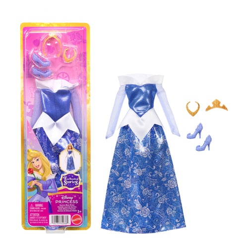 Disney Princess Enchanted Stories Aurora Clothing, Blue Fashion & Accessories, Inspired By Movie, Disney product photograph published by Mattel