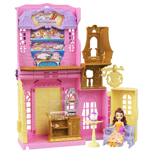 Disney Princess Belle Tea Shop Small Doll Playset With Friend, Furniture & Accessories, Disney product photograph published by Mattel