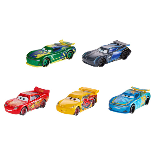 Disney And Pixar Cars Travelin’ Team 5-Pack, Set Of 5 1:55 Scale Die-Cast Toy Cars, Disney product photograph published by Mattel