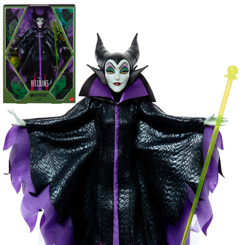 Disney Collector Maleficent Collectible Villains Fashion Doll in Signature Look With 1 Accessory, Disney product photograph published by Mattel