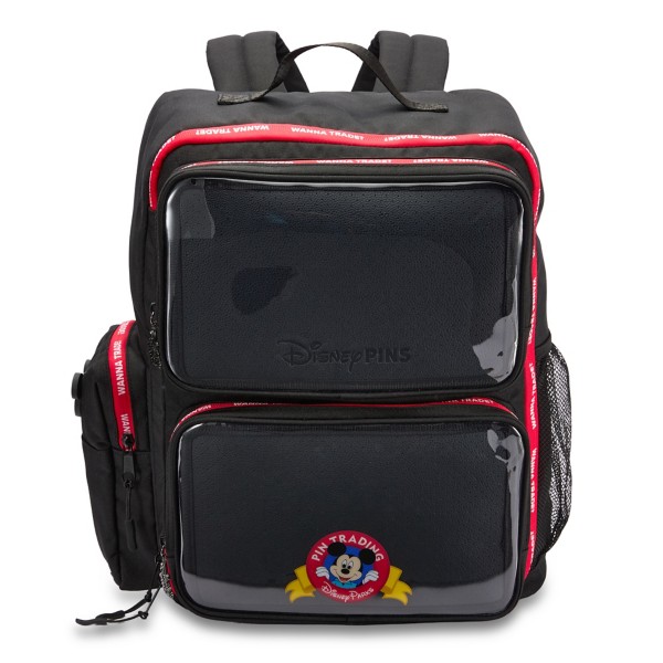 Mickey Mouse Disney Parks Pin Trading Backpack, Mickey and Friends collectible pin, Disney Store product photograph